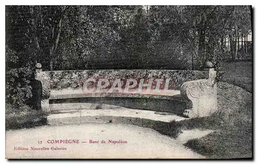 Ansichtskarte AK Compiegne Banc de Napoleon