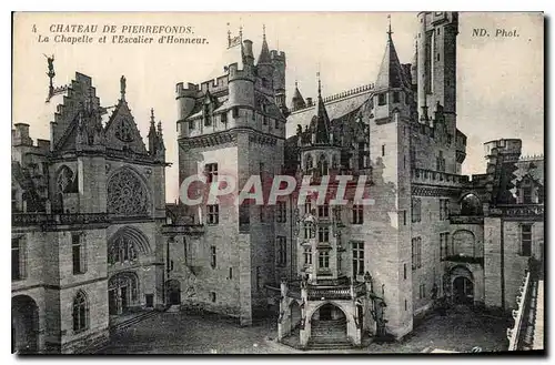 Cartes postales Chateau de Pierrefonds la Chapelle et l'Escalier d'Honneur