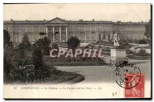 Ansichtskarte AK Compiegne le Chateau la facade cote du Parc