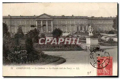 Cartes postales Compiegne le Chateau la facade cote du Parc