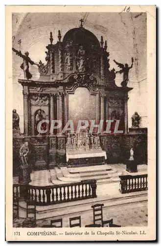 Cartes postales Compiegne Interieur de la Chapelle St Nicolas