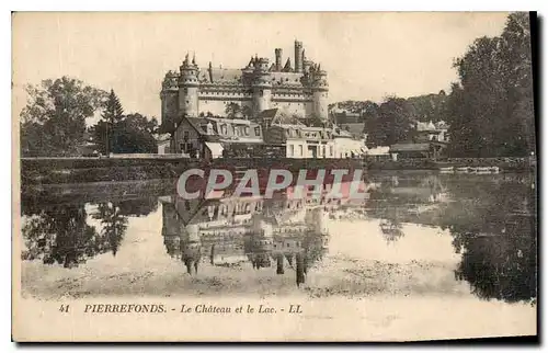 Cartes postales Pierrefonds le Chateau et le Lac