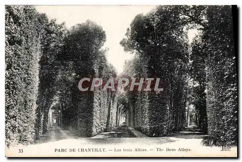 Cartes postales Parc de Chantilly les trois Allees