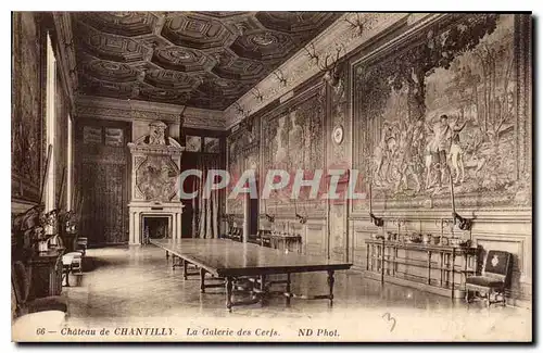 Ansichtskarte AK Chateau de Chantilly la Galerie des Cerfs
