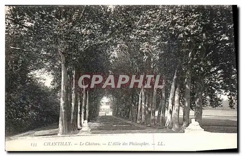 Cartes postales Chantilly le Chateau l'Allee des Philosophes