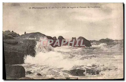 Ansichtskarte AK Ploumanach C du N Effet de vagues et Chateau de Consteeres