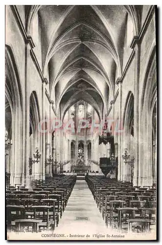 Cartes postales Compiegne Interier de l'Eglise St Antoine