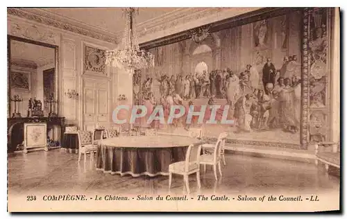 Cartes postales Compiegne le Chateau Salon du Conseil