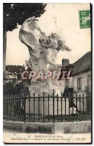 Ansichtskarte AK Ermenonville Oise Monument eleve a la memoire de Jean Jacques Rousseau