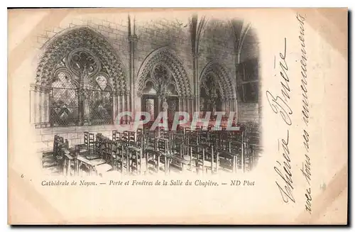 Ansichtskarte AK Cathedrale de Noyon Porte et Fenetres de la Salle du Chapitre