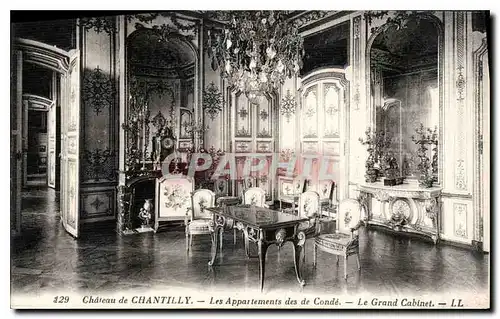 Cartes postales Chateau de Chantilly les Appartements des de Conde le Grand Cabinet