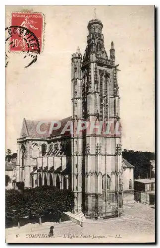 Ansichtskarte AK Compiegne l'Eglise Saint Jacques