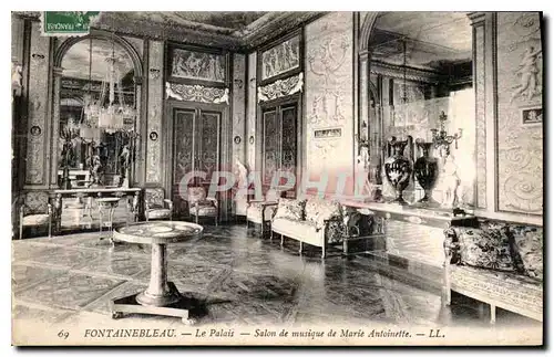 Cartes postales Fontainebleau le Palais Salon de musique de Marie Antoinette