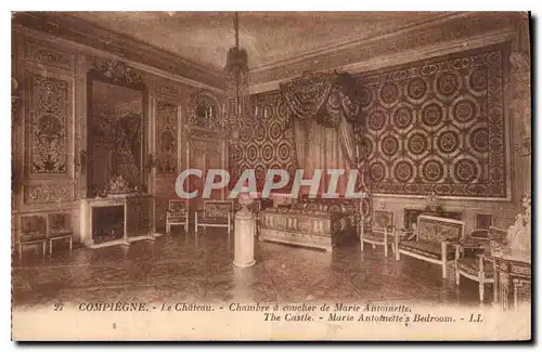 Cartes postales Compiegne le Chateau Chambre a coucher de Marie Antoinette