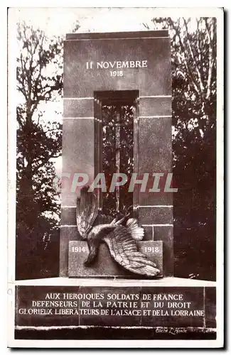 Ansichtskarte AK Foret de Compiegne Clairiere de l'Armistice Monument du Matin par Ed Brandt