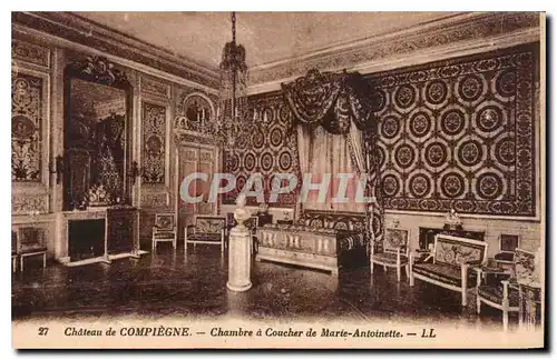 Ansichtskarte AK Chateau de Compiegne Chambre a coucher de Marie Antoinette