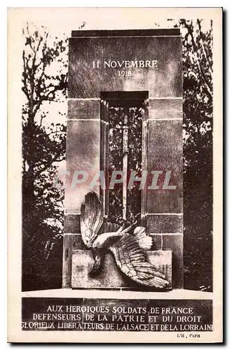 Ansichtskarte AK Foret de Compiegne Clairiere de l'Armistice Monument du Matin par Ed Brandt