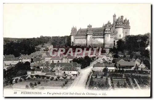 Ansichtskarte AK Pierrefonds vue generale cote sud ouest du Chateau