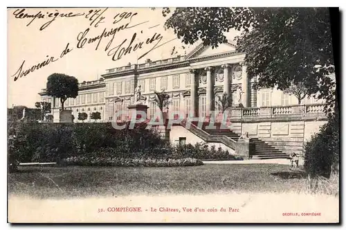 Cartes postales Compiegne le Chateau vue d'un coin du Parc