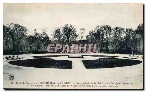 Ansichtskarte AK Foret de Compiegne Clairiere de l'Armistice vue generale de la Clairiere ou fut signe l'Armistic