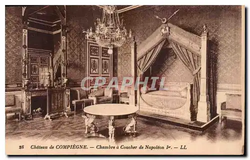 Ansichtskarte AK Chateau de Compiegne Chambre a coucher de Napoleon Ier