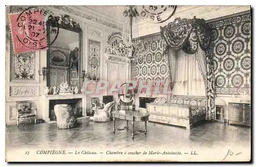 Ansichtskarte AK Compiegne le Chateau Chambre a Coucher de Marie Antoinette