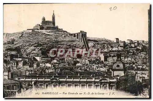 Ansichtskarte AK Marseille vue generale sur N d de la Garde