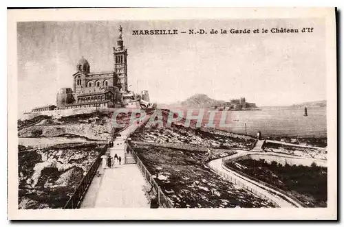 Cartes postales Marseille N D de la Garde et le Chateau d'If