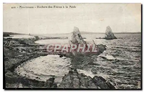 Cartes postales Martigues Rochers des Freres a la Mede