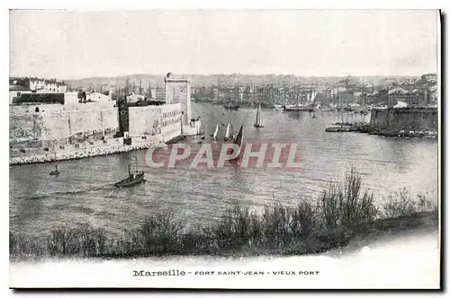 Cartes postales Marseille Fort Saint jean Vieux Port