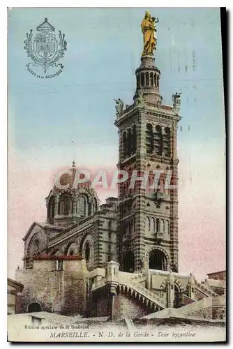 Cartes postales Marseille N D de la Garde Tour Byzantine