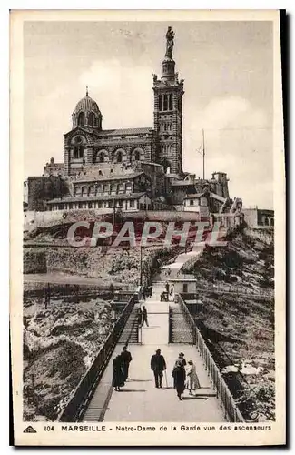 Cartes postales Marseille Notre Dame de la Garde vue des ascenseurs