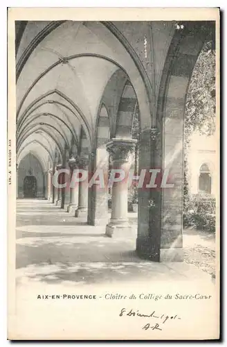 Cartes postales Aix en Provence Cloitre du College du Sacre Coeurr