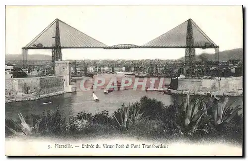 Ansichtskarte AK Marseille Entree du Vieux Port et Pont Transbordeur