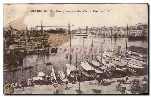 Ansichtskarte AK Marseille vue generale du Vieux Port Bateaux