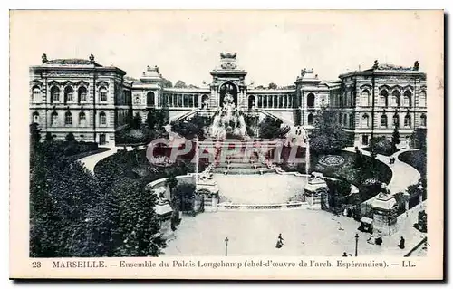 Ansichtskarte AK Marseille Ensemble du Palais Longchamp Chef d'Oeuvre de l'arch Esperandieu