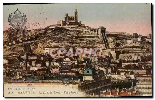 Cartes postales Marseille N D de la Garde vue generale