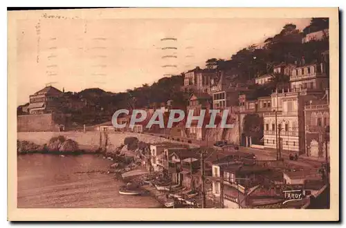 Cartes postales Marseille Promenade de la Corniche l'Anse du prophete et l'Hotel de la Reserve