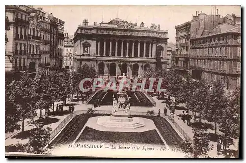 Cartes postales Marseille la Bourse et le Square