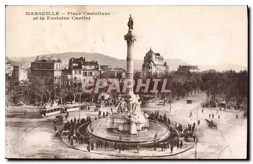 Cartes postales Marseille Place Castellane et la Fontaine Cantini