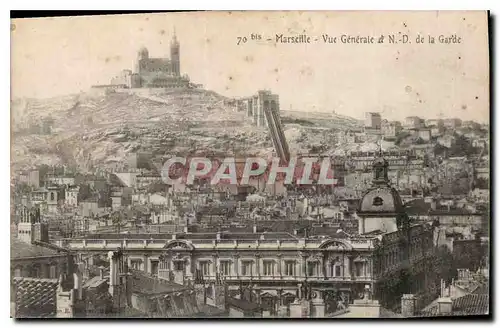 Cartes postales Marseille vue generale et N D de la Garde