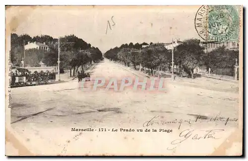 Cartes postales Marseille le Prado vu de la Plage