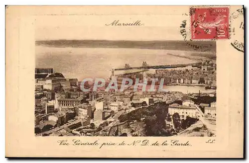 Ansichtskarte AK Marseille vue generale prise de N D de la Garde