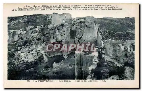 Cartes postales La Provence les Baux Ruines du Chateau