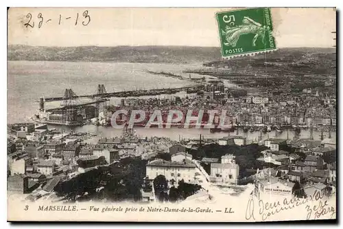 Ansichtskarte AK Marseille Vue generale prise de Notre Dame de la Garde
