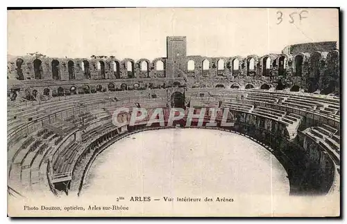 Cartes postales Arles vue Interieur des Arenes