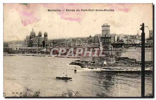 Cartes postales Marseille Entree du Port Fort Saint Nicolas