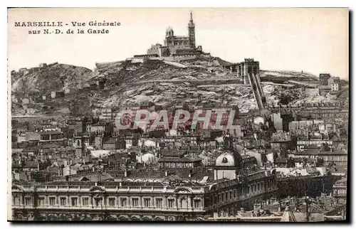 Ansichtskarte AK Marseille Vue generale sur N d de la Garde