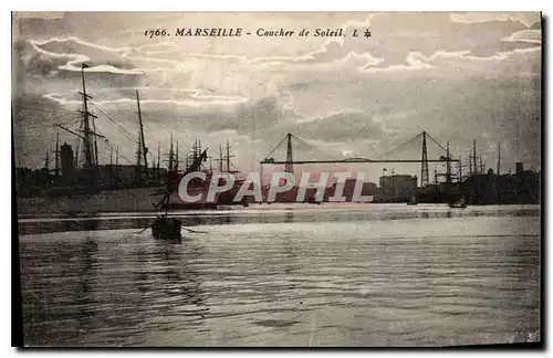 Cartes postales Marseille Coucher de Soleil