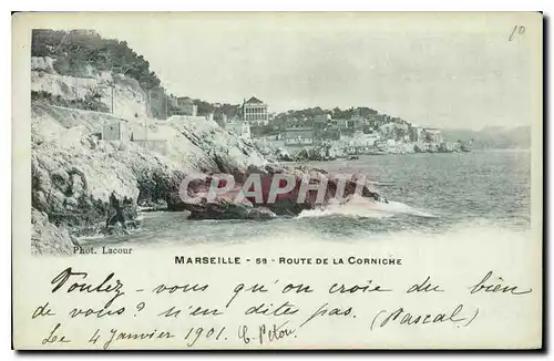 Cartes postales Marseille Route de la Corniche